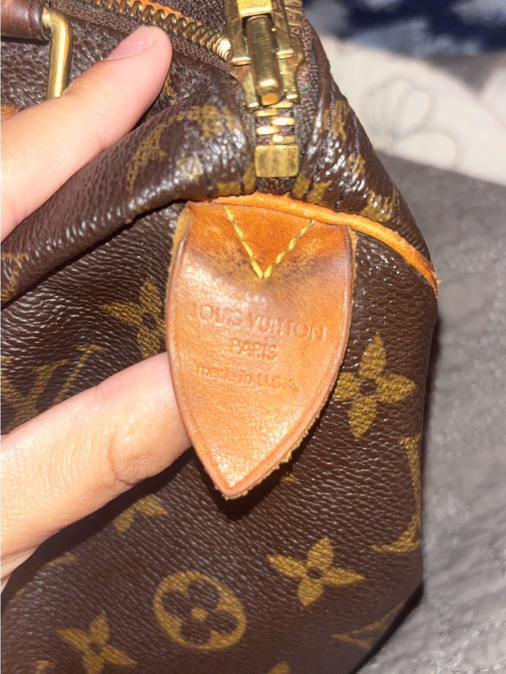 Louis Vuitton Monogram Canvas Speedy Satchel - Brown & Gold Hardware - Picture 7 of 7
